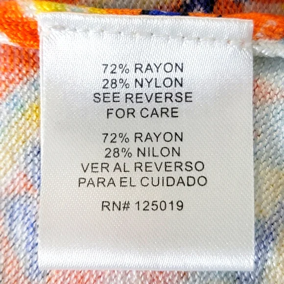 Joseph A Sweater Women Size M Orange Multicolor Paisley Short Sleeves - Picture 3 of 5